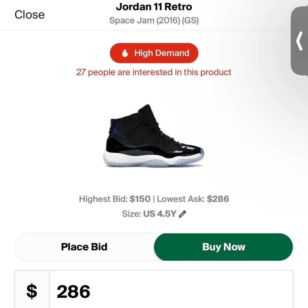 Air Jordan 11 retro Space Jam (GS)
